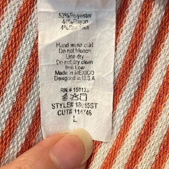 Share Pink Clover Tank Top Striped Side Ruching Summer Boho Beach Stretch L - Picture 4 of 4